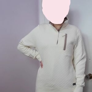 Woods Cream Quilted Sweatshirt